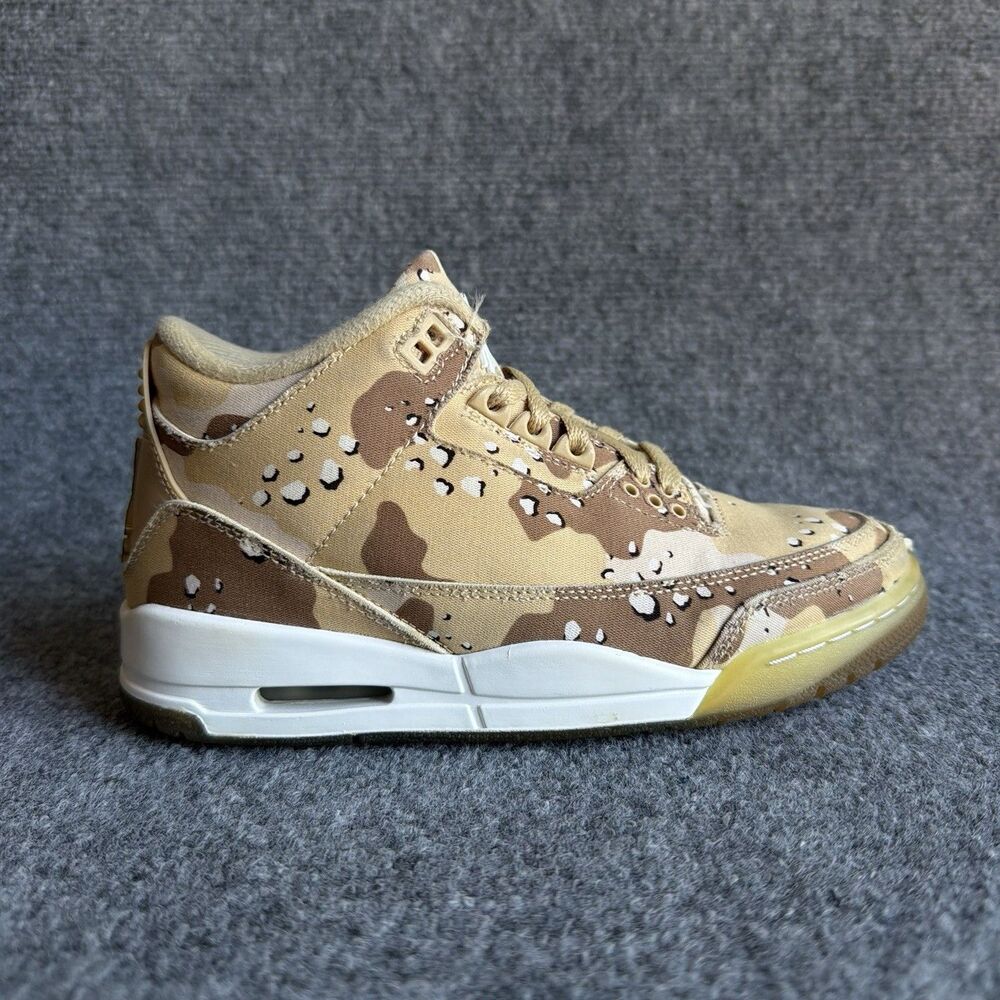 Air Jordan 3 Retro WNBA Desert Camo Women’s Size 6 HM4301-200 Tan Brown Canvas